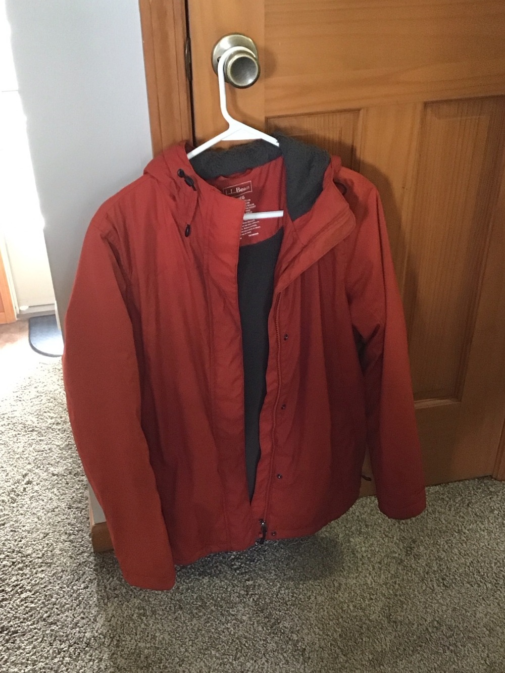 PRICE⬇️L.L. Bean Women’s Rust Orange Iconic Hooded Coat